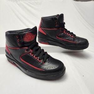 Nike Air Jordan 2 Retro Alternative 87 High-Top Basketball Shoe Size 8 Red Black